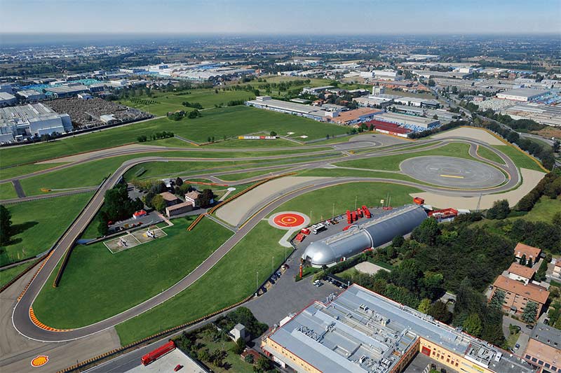 Die hauseigene Teststrecke in Maranello
