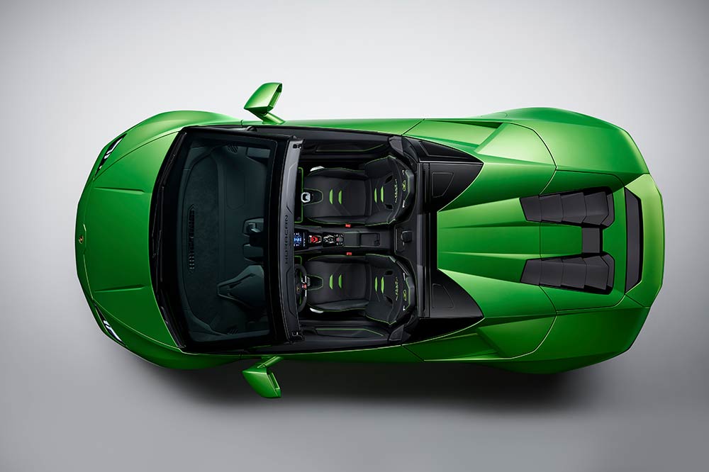 Lamborghini Huracan Evo Spyder von oben