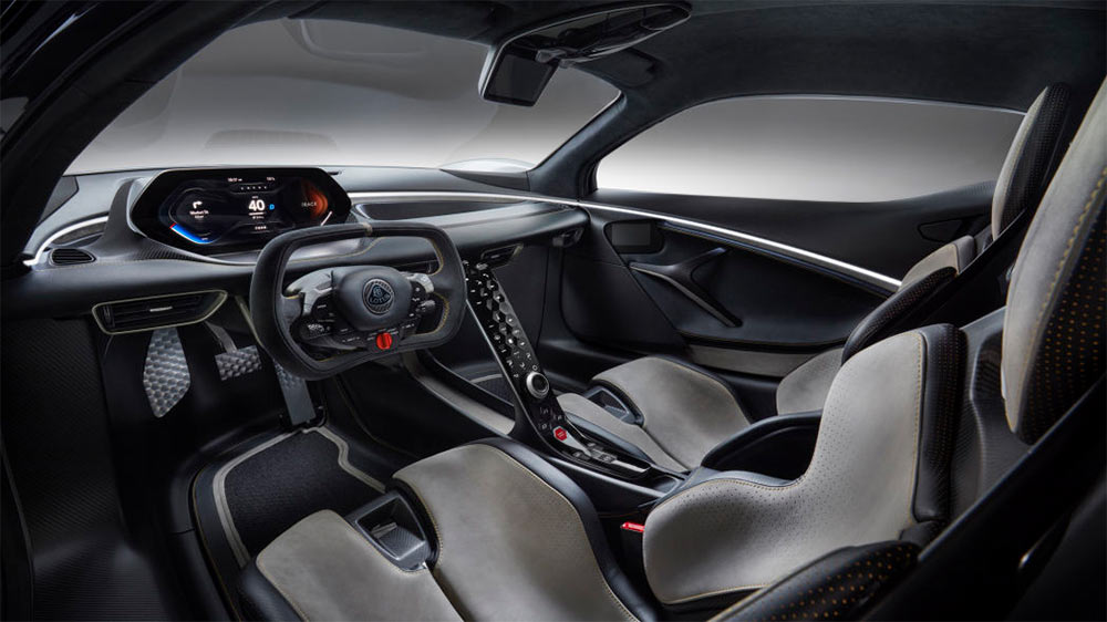 Cockpit Lotus Evija Hypercar