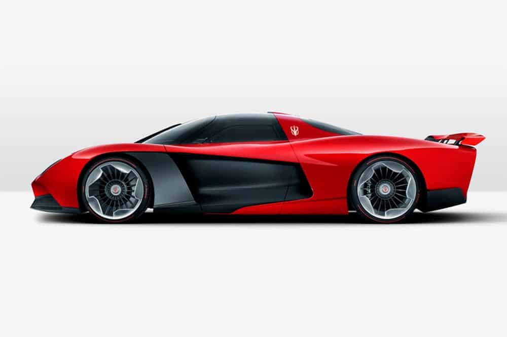 Das Hypercar fährt rein mit Elektroantrieb 40 Kilometer weit