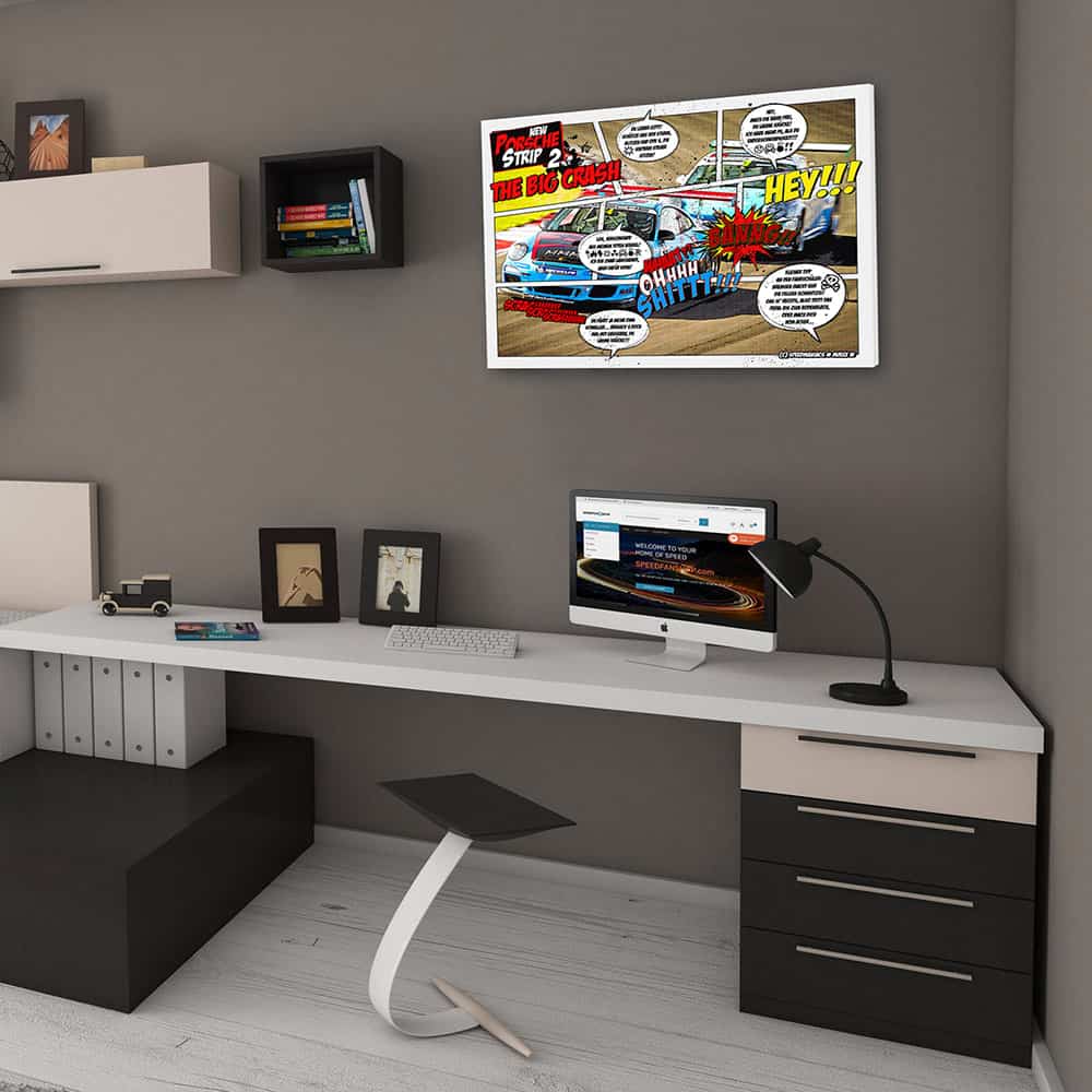 Wandbild Porsche Motorsport „Race Comic“