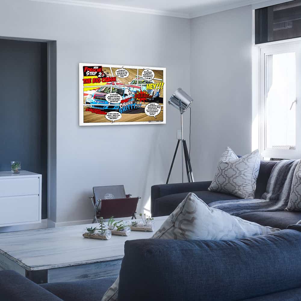 Wandbild Porsche Motorsport „Race Comic“